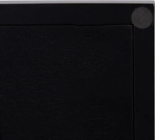 Miniatura 9 de Kate and Laurel Halsey Bandeja rectangular de madera decorativa con asas de metal pulido; 17 x 13; negro y dorado; moderna bandeja rectangular