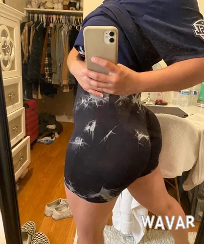 Miniatura 4 de Wavar Women Seamless Scrunch Shorts High Waist Butt Lifting Workout Gym Yoga Shorts Tummy Control Biker Shorts