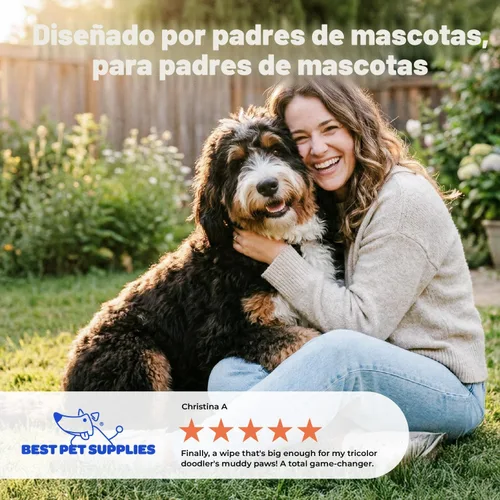Miniatura 7 de Best Pet Supplies - Toallitas para mascotas para perros - Toallitas para perros limpiadoras y desodorizantes, para abrigos, orejas, patas - Limpieza