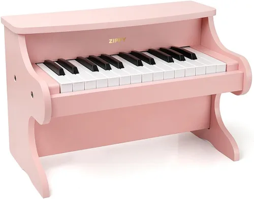 Miniatura 9 de Teclado de Piano para Niños ZIPPY, Piano Digital de 25 Teclas para Niños, Mini Instrumento Educativo Musical de Juguete, Juguete de Madera para Negro