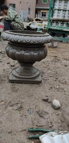 Miniatura 4 de Rezone D50cm Moldes de Macetas de Flores de Hormigón Prefabricado de Cemento Plástico para Jardín Decorativos para la Venta