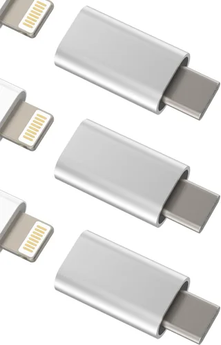 Miniatura 10 de Adaptador Lightning hembra a USB C macho cargador tipo C (paquete de 3) compatible con iPhone compatible con Samsung Galaxy Note S10 S20 S21 LG