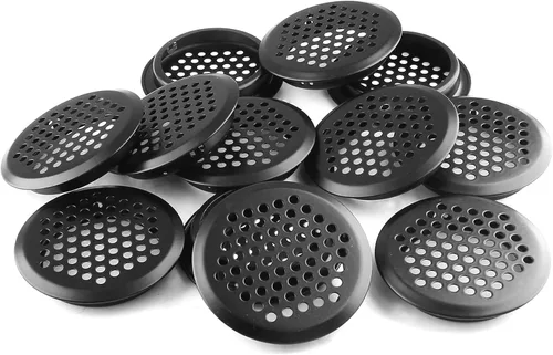 Miniatura 14 de 20 rejillas de ventilación circulares de 1 pulgada (0.984 in), rejilla de ventilación redonda de acero inoxidable para cocina, baño, gabinete, Blanco