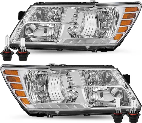 Miniatura 5 de JSBOYAT Conjunto de faros delanteros y luces traseras de repuesto para Dodge Journey 2009-2020, lado del conductor y del pasajero, carcasa negra