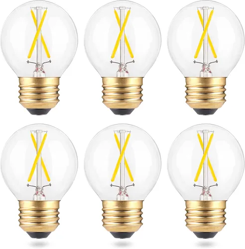 Miniatura 8 de Bombilla LED A15 regulable, bombillas de globo E26 de 2 W, equivalente a bombilla incandescente de 25 W, blanco cálido suave de 3000 K, vidrio