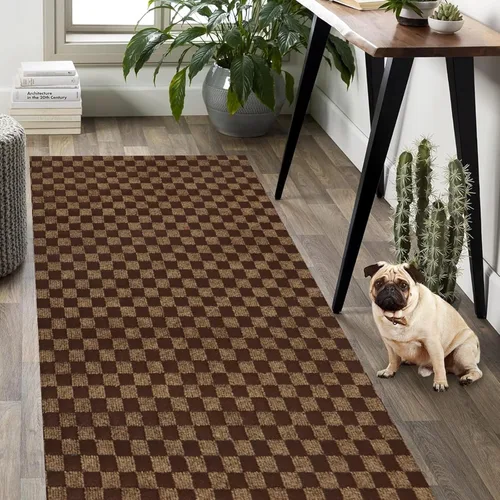 Weidear Alfombra de pasillo con respaldo de goma, alfombra antideslizante para lavandería, alfombra lavable para interior y exterior, alfombra de
