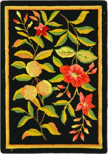 SAFAVIEH Chelsea Collection - Alfombra decorativa de 1 pies 8 pulgadas x 2 pies 6 pulgadas, color negro, lana de campo francesa enganchada a mano,