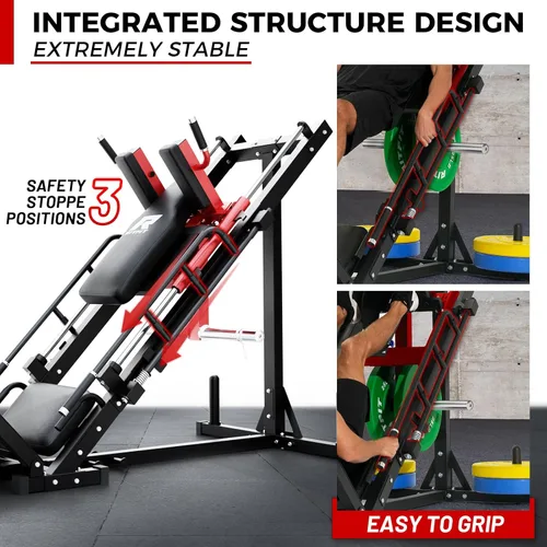 Miniatura 5 de RitFit Leg Press Hack Squat Machine, Professional Adjustable Leg Press Machine for Home Gym with Linear Bearing, Full Lower Body Workout with
