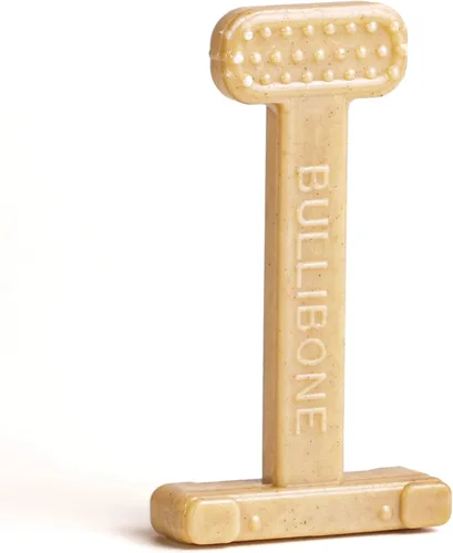 Miniatura 38 de Bullibone Juguete masticable de nailon para perros masticadores agresivos, hueso de higiene dental con sabor a tocino, juguetes duraderos