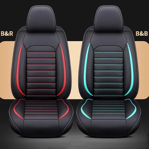 Miniatura 4 de Car Seat Cover Waterproof Full Set Leather, for Dacia Sandero Stepway 3.GEN 2.GEN 2012-2020 2021 2022 2023, Leather 5-Seat Car Seat Covers All