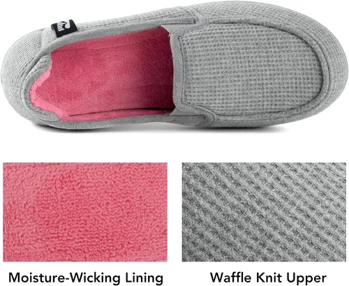Miniatura 5 de RockDove Pantuflas con capucha de dos tonos para mujer con plantilla extraíble