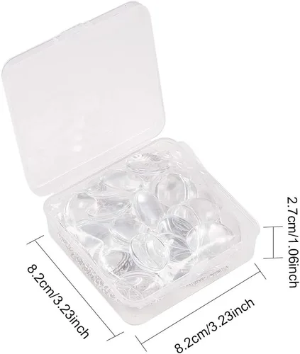 Miniatura 8 de PH PandaHall 60 piezas de bisel colgante en blanco – 30 bandejas colgantes ovaladas para fotos con 30 cabujones de cristal para bodas, novias, ramo