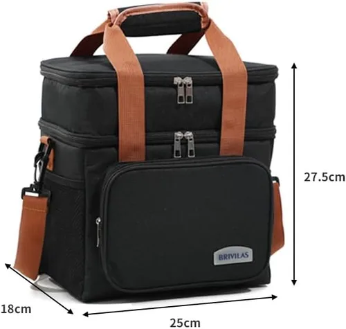 Miniatura 3 de MAxba Bolsa de almuerzo expandible de doble capa, bolsa de almuerzo a prueba de fugas, enfriador de almuerzo portátil para adultos, hombres