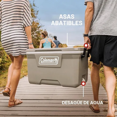 Miniatura 2 de Coleman Classic Series - Hielera portátil con aislamiento, resistente a fugas, hielera dura para exteriores, mantiene el hielo hasta 5 días, Gris