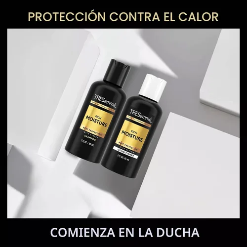 Miniatura 7 de TRESemmé Travel Essentials, Juego de Champú y Acondicionador de Humedad Rica, Desenredante Hidratante para el Cabello con Ácido Hialurónico, 3 Oz c/u