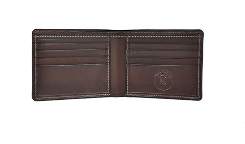 Miniatura 7 de GauchoLife Guarda Pampas Billetera Bi-Fold de Piel Azul-RojoChocolate
