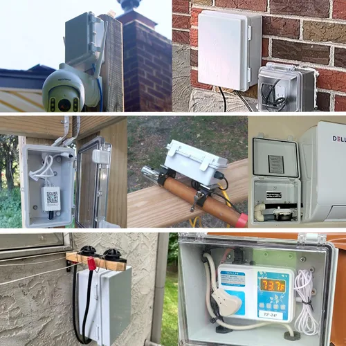 Miniatura 4 de Zulkit Caja de conexiones IP67 Caja eléctrica impermeable para proyectos con cubierta transparente con bisagras, cierre de acero inoxidable, carcasa