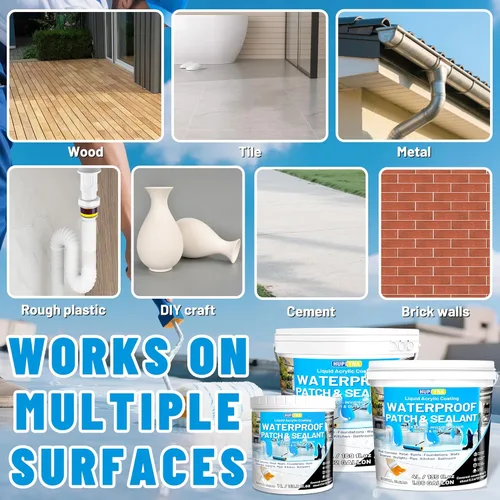 Miniatura 7 de Hupeyna Sellador impermeable líquido, agente invisible a prueba de agua, reparación antifugas, revestimiento impermeable transparente, pegamento