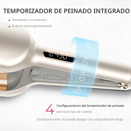 Miniatura 3 de Rizador de Cabello Ondulador de TYMO ROVY - Varita Onduladora de Playa para Cabello de 1.25 Pulgadas, Rizador de Ondas Profundas Iónico con Cerámica