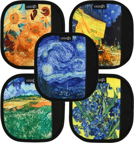 Miniatura 2 de CM Paquete de 5 manijas de neopreno para equipaje de neopreno, identificadores de equipaje para bolsa de viaje, equipaje o maleta