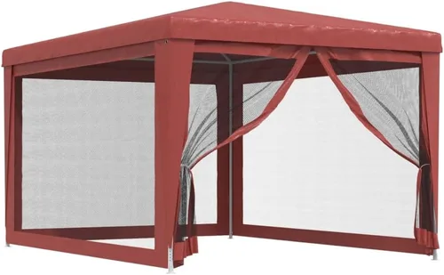Miniatura 8 de vidaXL Gazebo, Tienda de campaña con 4 paredes laterales de malla, toldo de refugio para eventos de fiesta al aire libre, pabellón de glorieta