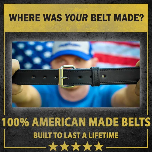Miniatura 3 de Relentless Tactical El mejor cinturón de cuero para pistola Fabricado en Estados Unidos Cinturón oculto EDC para hombre Marrón