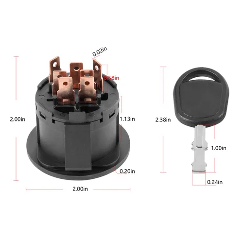Miniatura 7 de Interruptor de encendido de arranque con 2 llaves para tractor X100 Series X300 X304 X310 X320 X324 X330 X340 X350 X354 X360 X370 X380 X384 X390