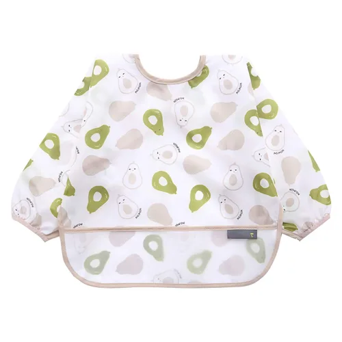 Baberos con mangas para bebés de 6 a 42 meses impermeables y sin manchas para comer y pintar. JNINTH Palta