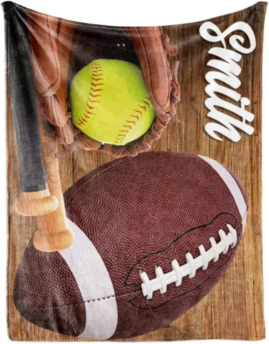 Miniatura 14 de Manta suave personalizada para bebés: manta de diseño de béisbol personalizada para niños con nombre y número, regalos de ropa de cama para bebés