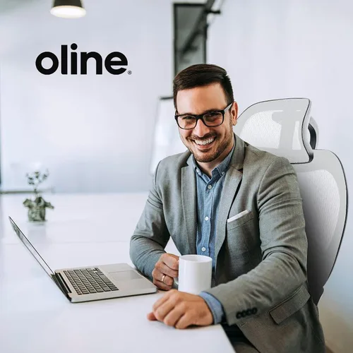 Miniatura 2 de Oline ErgoPro Silla de oficina ergonómica con reposa-brazos ajustable 4D, soporte lumbar 3D y ruedas delgadas – Silla de escritorio rodante de malla