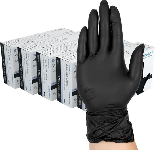 Miniatura 11 de Well Before Guantes de vinilo negros - Guantes desechables sin polvo y sin látex