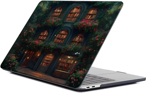 Miniatura 18 de para MacBook Pro de 13 Pulgadas Versión 2013-2015 Modelo A1425/A1502 Estuche para Computadora Negro, Estuche Rígido para Laptop de Patrón Premium