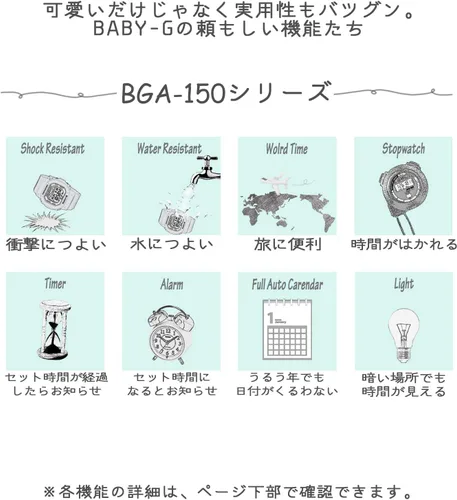 Miniatura 5 de CASIO Baby-G BGA-150EF-4BJF Importación de Japón, Moderno
