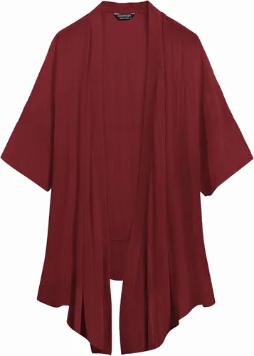 Miniatura 4 de COOFANDY Cárdigan de algodón con cuello de chal con volantes para hombre, chaqueta larga tipo kimono con parte delantera abierta