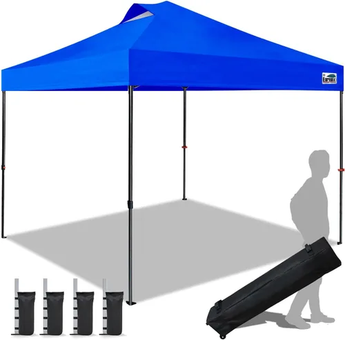 Miniatura 16 de Eurmax Tienda de campaña desplegable de Estados Unidos de 10 x 10, tienda de campaña para eventos de grado comercial con bolsa rodante patentada sin