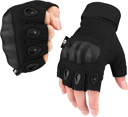 Mossy Oak Fingerless Motorcycle Gloves for Men