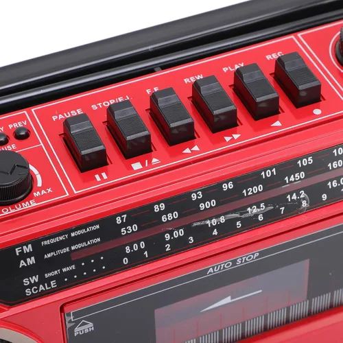 Miniatura 8 de Tangxi Boombox reproductor de casete retro, reproductor de cassette radio AM/FM/SW, conversión USB MP3, altavoces estéreo integrados, para viajes
