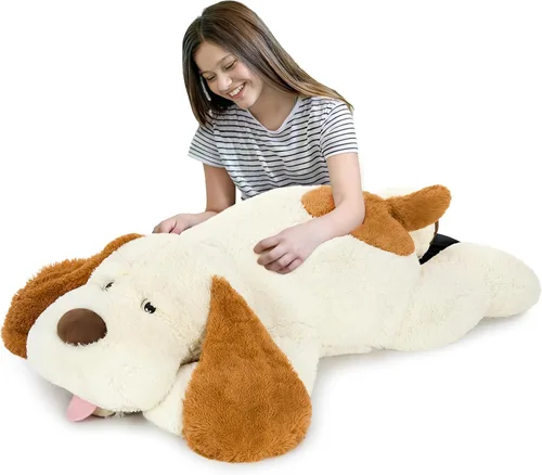 Miniatura 10 de MorisMos Animales de Peluche de Perro Gigante, Perro de Peluche Grande de 31 pulgadas, Almohada Suave de Cachorro Grande de Peluche, Regalos