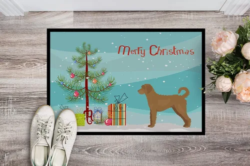 Miniatura 64 de Caroline's Treasures CK3799MAT Akita Shepherd - Tapete de árbol de Navidad de 18 x 27 pulgadas, tapete para puerta delantera, interior y exterior