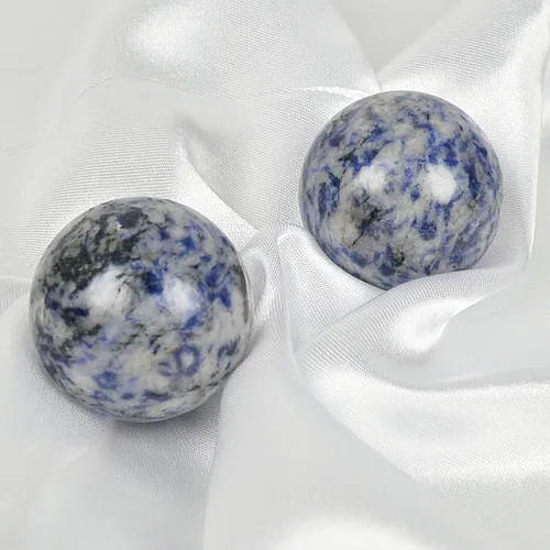 Miniatura 5 de Fengshuibringluck Bolas de salud chinas Baoding de cristal natural de 1.6 pulgadas para terapia de manos, ejercicio y alivio del estrés