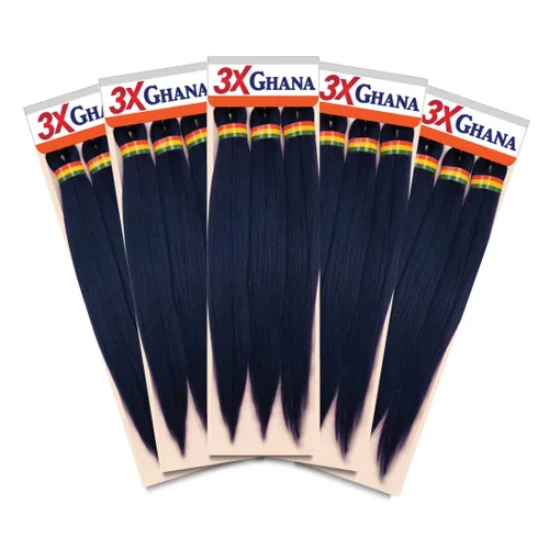 Miniatura 59 de REALISTIC - Paquete múltiple. Trenzas preestiradas X-Pression 3X Ghana de 50 pulgadas, 100% Kanekalon, fáciles de trenzar sin picazón