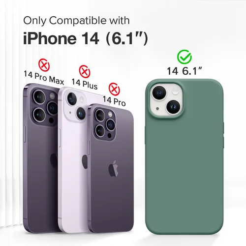 Miniatura 421 de GONEZ Funda de silicona para iPhone 15 Pro Max, compatible con Magsafe, protector de cámara + protector de pantalla, forro de microfibra suave