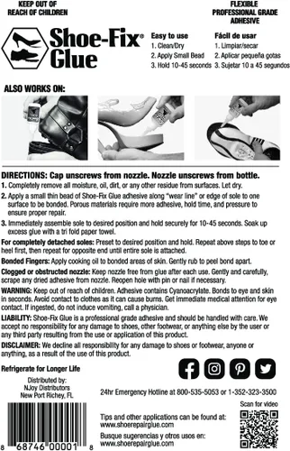 Miniatura 2 de Shoe-Fix pegamento para calzado: pegamento para reparación de calzado tipo profesional al instante