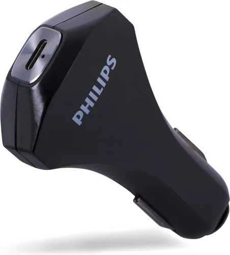 Philips Cargador de coche USB-C de 60 W, para portátil/teléfono/tableta, entrega de energía, para portátiles tipo C, MacBook, iPad Pro, iPhone,