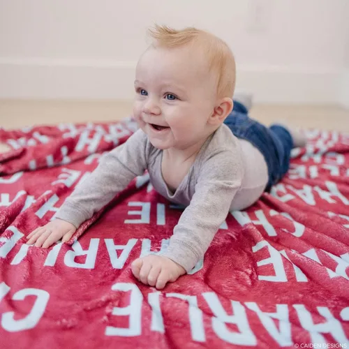 Miniatura 6 de Manta de bebé personalizada con nombre para niños, manta personalizada con monograma para niños, manta de bebé suave y acogedora, regalo Familia