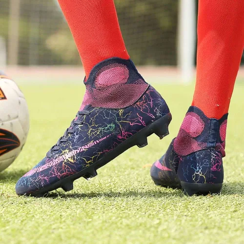 Miniatura 7 de ESXGED Zapatos de fútbol ligeros de moda para mujer, zapatos de fútbol para hombre, cómodos, zapatos de pinchos, para entrenamiento, atléticos