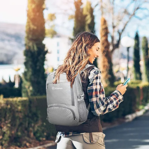 Miniatura 6 de ZOMAKE Mochila plegable ligera de 30 litros, mochilas de senderismo plegables resistentes al agua, mochila plegable compacta para viajes