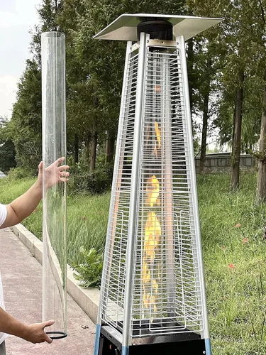Miniatura 4 de Piezas de repuesto para calentador de patio, 49.5 pulgadas de alto y 4 pulgadas de diámetro, tubo de vidrio de cuarzo, compatible con calentador