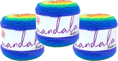 Miniatura 15 de Lion Brand Yarn (1 madeja) Mandala Baby Yarn, Wishing Well, 1770 pies (paquete de 1)