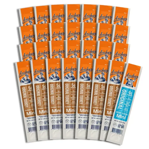 Miniatura 5 de Archer Jerky Mini palitos de pavo - Palitos de pavo totalmente naturales, aperitivo de proteína para personas, aperitivo de carne, sin gluten, keto